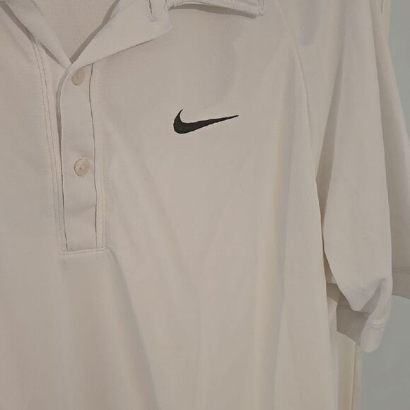 Nike Men's White Dri-FIT Polo Shirt - Picture 2 of 6